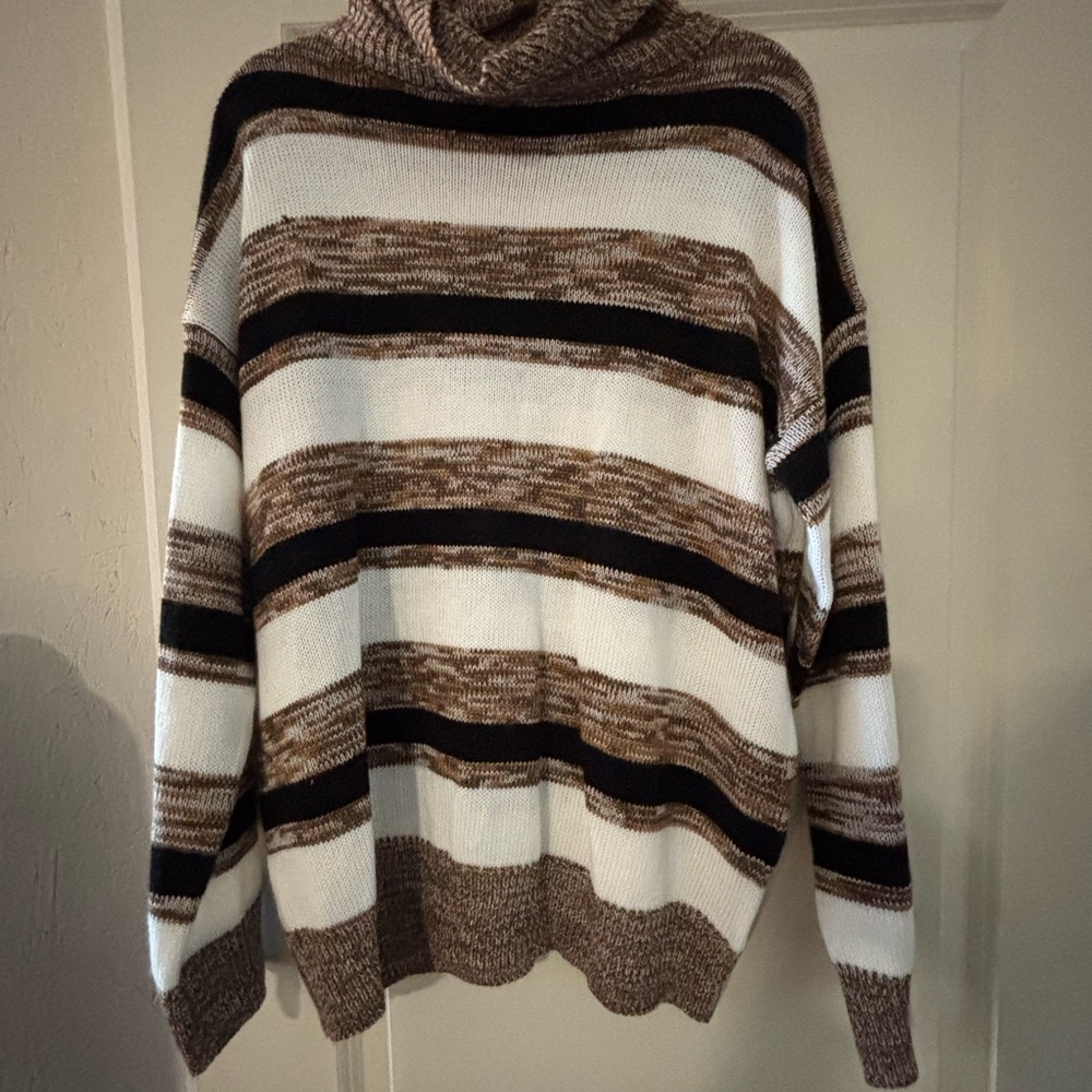 Striped Turtleneck Sweater